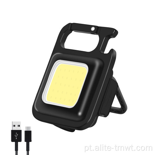 Mini LED de LED de USB ao ar livre Tipo C Luz de chaveiro LED com abridor de garrafas Base Base de trabalho Luz de trabalho para reparo de carro
